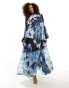 Фото #2 товара ASOS DESIGN mixed floral print smock maxi dress