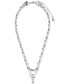 Фото #1 товара Lucky Brand silver-Tone Imitation Pearl Convertible Layered Pendant Necklace, 15-1/2" + 3" extender