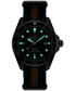 ფოტო #5 პროდუქტის Men's Swis Automatic DS Action Black & Orange Synthetic Strap Watch 43mm