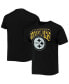 Фото #1 товара Men's Black Pittsburgh Steelers Bold Logo T-shirt