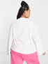 ASOS DESIGN Curve exclusive love game heartbreaker t-shirt in white