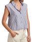 Women's Cotton Sleeveless Bubble Hem Shirt