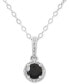 Cultured Freshwater Pearl & Diamond Accent 18" Pendant Necklace in Sterling Silver (Also in Onyx, Turquoise, & Labradorite)