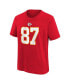 Big Boys Travis Kelce Red Kansas City Chiefs Player Name and Number T-shirt