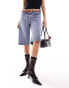 Фото #1 товара Lioness low rise denim jorts in blue wash