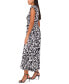 Фото #3 товара Women's Printed V-Neck Belted Maxi Dress