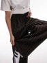 Topshop co-ord pinstripe wool trouser in brown