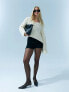 Фото #7 товара ASOS DESIGN hand knit jumper in chunky stitch with turn back cuffs in cream