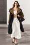 Zw collection long contrast trench coat