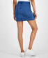 ფოტო #2 პროდუქტის Juniors' High-Rise Zip-Back Mini Denim Skirt