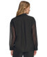 Фото #2 товара Women's Chiffon Sleeve Button Down Blouse