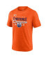 Фото #2 товара Men's Heather Orange Edmonton Oilers 2024 Western Conference Champions Tri-Blend T-Shirt
