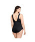 Фото #3 товара Women's Plus Size Mastectomy Chlorine Resistant Tugless One Piece Swimsuit Soft Cup