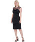 ფოტო #4 პროდუქტის Women's Bow-Trim Illusion Sheath Dress