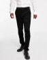 Фото #1 товара Topman skinny jumbo cord suit trousers in black