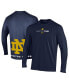 ფოტო #1 პროდუქტის Men's and Women's Navy Notre Dame Fighting Irish 2024 On-Court Bench Unity Performance Long Sleeve T-shirt