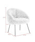 Фото #8 товара Кресло с искусственным мехом Inspired Home ana с металлическими ножками