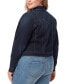 Фото #2 товара Trendy Plus Size Pixie Long Sleeve Denim Jacket