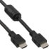 Фото #1 товара InLine HDMI Cable High Speed male + ferrite black 0.3m - 0.3 m - HDMI Type A (Standard) - HDMI Type A (Standard) - Black