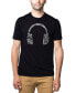 ფოტო #1 პროდუქტის Mens Premium Blend Word Art T-Shirt - Headphones - Music in Different Languages