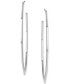 Фото #3 товара Polished Geometric Medium Hoop Earrings in Sterling Silver, 1-5/8", Created for Macy's