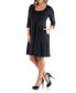 Фото #3 товара Women's Plus Size Fit and Flare Dress