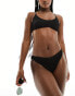 Фото #2 товара Weekday Ava structured brazilian bikini bottom in black