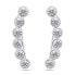 Sparkling long silver earrings EA222W