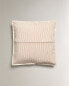 Striped muslin cushion cover