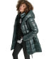 ფოტო #6 პროდუქტის Women's Bibbed Shawl-Collar Packable Shine Puffer Coat