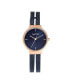 Women Sedona Stainless Steel Watch - Rose Gold/Blue, 30mm