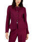 ფოტო #3 პროდუქტის Women's Stand Collar Button-Front Pantsuit