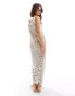 YAS crochet maxi dress in cream - CREAM