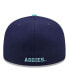 Фото #2 товара Men's Navy, Light Blue Texas A&M Aggies 59FIFTY Fitted Hat