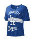 Women's Royal Los Angeles Dodgers Record Setter Crop Top