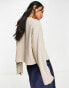 Фото #4 товара ASOS DESIGN super soft oversized jumper with pocket detail in warm cream