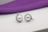 Stunning silver earrings with pearls and zircons EA418W