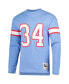 Фото #3 товара Men's Earl Campbell Light Blue Houston Oilers 1984 Retired Player Name and Number Long Sleeve T-shirt