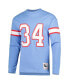 Men's Earl Campbell Light Blue Houston Oilers 1984 Retired Player Name and Number Long Sleeve T-shirt Голубой, XL - фото #3