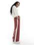 Фото #3 товара ASOS DESIGN Petite pull on trouser with contrast panel in terracota