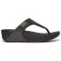 Фото #1 товара Шлепанцы женские Fitflop Lulu Glitz-Canvas Toe-Post Pewter Black