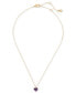 Gold-Tone Birthstone Heart Pendant Necklace, 16" + 3" extender