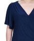 ფოტო #4 პროდუქტის Women's Short Sleeve Wrap Top