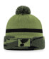 Фото #1 товара Men's Camo St. Louis Blues Military-Inspired Appreciation Cuffed Knit Hat with Pom