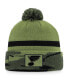 ფოტო #1 პროდუქტის Men's Camo St. Louis Blues Military-Inspired Appreciation Cuffed Knit Hat with Pom