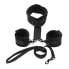 Фото #1 товара Handcuffs to Collar with Leash Adjustable Black