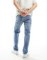 Jack & Jones mike tapered jeans in light blue