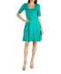A-Line Knee Length Dress with Elbow Length Sleeves
