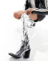 Фото #2 товара Truffle Collection pointed over kee western boots silver croc