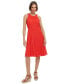 Фото #6 товара Women's Clip-Dot Fit & Flare Halter Dress